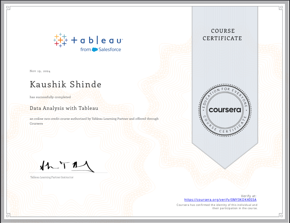coursera Certificate